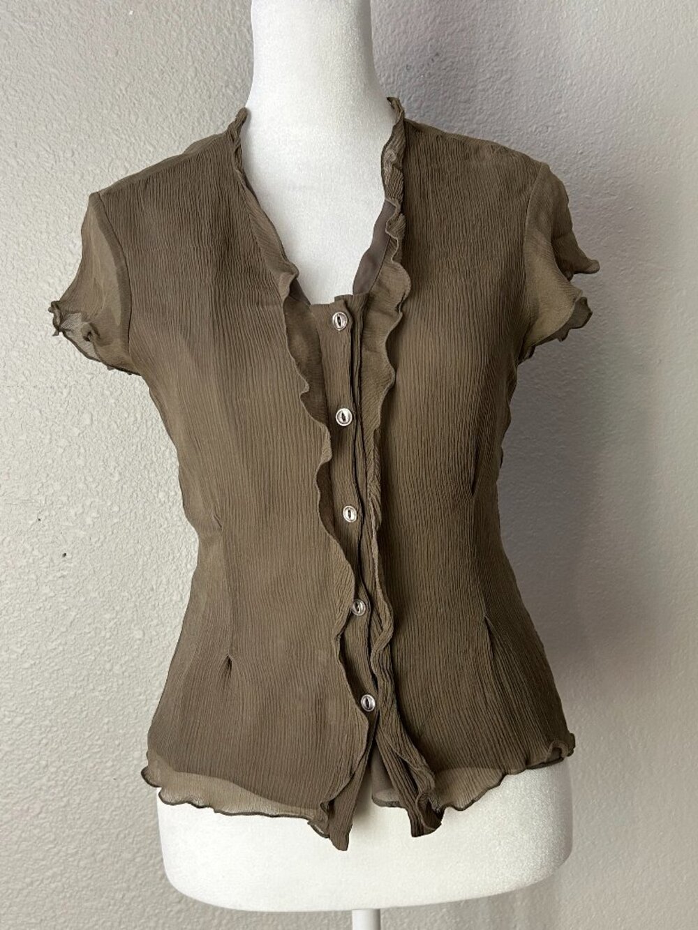 Jones New York Silk Sleeveless Blouse Petite